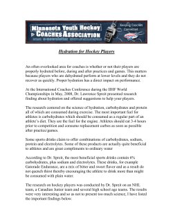 Hydration for Hockey Players