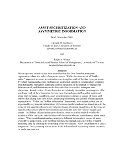 Asset Securitization and Asymmetric Information