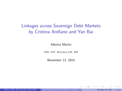Linkages across Sovereign Debt Markets by Cristina Arellano