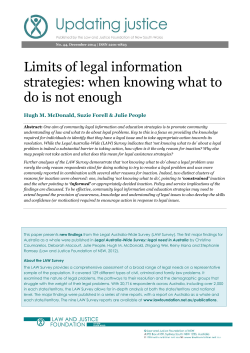 Limits of legal information strategies