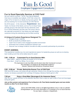 Fun Is Good Specialty Seminar at CHS Field!