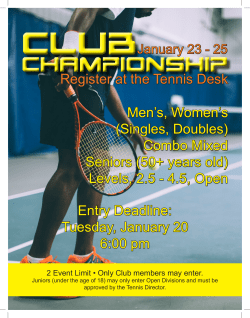 (Singles, Doubles) Combo Mixed Seniors (50+ years old)
