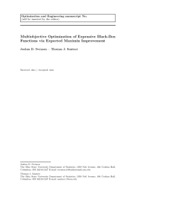 Multiobjective Optimization of Expensive Black