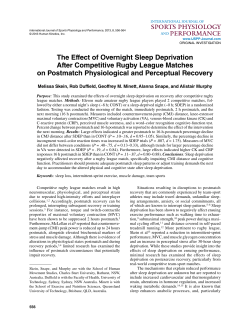 The Effect of Overnight Sleep Deprivation After