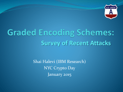 Cryptographic Graded Encoding Schemes