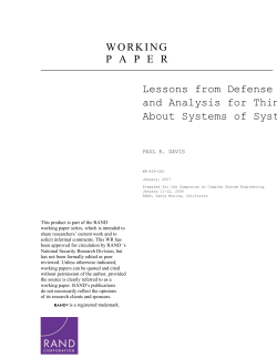 3. Systems of SYstems and the CAS Perspective