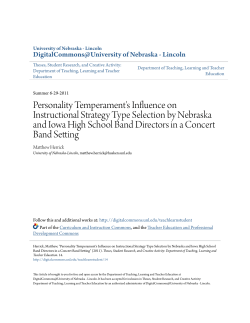 Personality Temperament`s Influence on Instructional Strategy Type