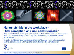 Risk perception and risk communication - EU-OSHA