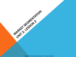 Market Segmentation