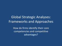 Global Strategic Analyses: Frameworks and Approaches