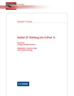 Galilei 27 Orbiting Iris 2 (Part 1)