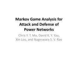 Markov Game Analysis for Attack and Defense of Power Networks