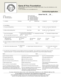 Scholarship Application Form - Gana