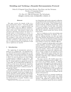 Modeling and Verifying a Bounded Retransmission