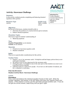 Activity: Snowman Challenge