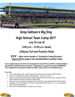 team camp info, med waiver and payment 2017
