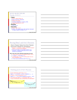 Proving Dirac`s and Ore`s Theorems