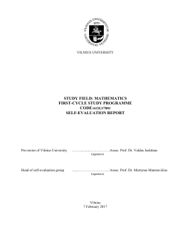 analysis of the study programme