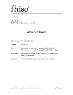 FHISO CFPS 5: Inference Rules