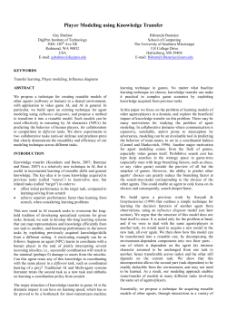 Player Modeling using Knowledge Transfer
