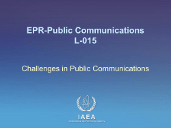L-015 Challenges in Public Communications