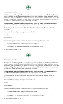 Soccer Game Permission