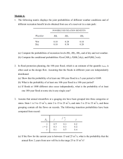 Module 6: 1. The following matrix displays the joint probabilities of