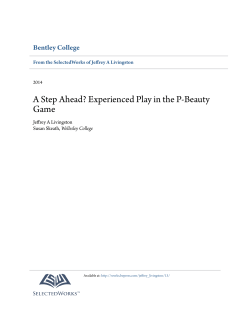 A Step Ahead? Experienced Play in the P-Beauty