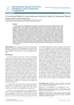 A Functional Model of Fast Action Selection Guided by Emotional