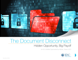 Addressing the Document Disconnect. Hidden Opportunity