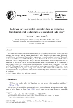 Follower developmental characteristics as predicting