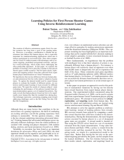 Learning Policies for First Person Shooter Games Using Inverse