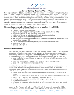 Assistant Sailing Director/Race Coach