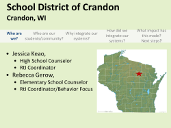 School District of Crandon Crandon, WI