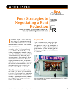 Four Strategies to Negotiating a Rent Reduction
