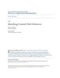 Identifying Criminals` Risk Preferences