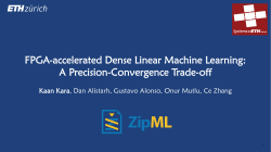 FPGA-accelerated Dense Linear Machine Learning: A Precision