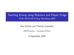 Teaching Erlang using Robotics and Player/Stage