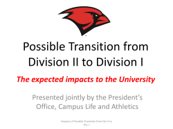 Possible Transition from Division II to Division I