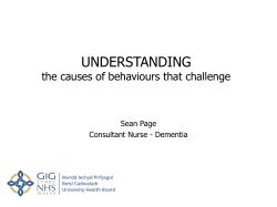 UNDERSTANDING the causes of behaviours that