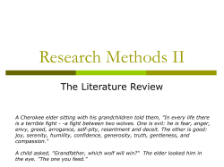 The Literature Review