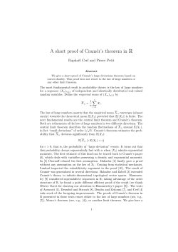 A short proof of Cram&eacute;r`s theorem in R