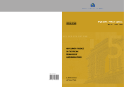 New survey evidence on the pricing behaviour of Luxembourg firms