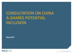 consultation on china a-shares potential inclusion