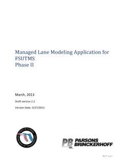 Managed Lane Phase II - Draft Report, FDOT 2013