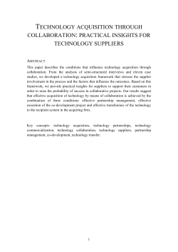 What do firms expect from technology suppliers?