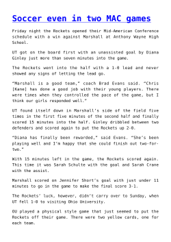 Soccer even in two MAC games