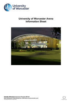 Arena Information Sheet - University Of Worcester