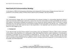 NewCharity NI Communications Strategy