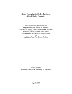 Going Green in the Coffee Business: A Stock
